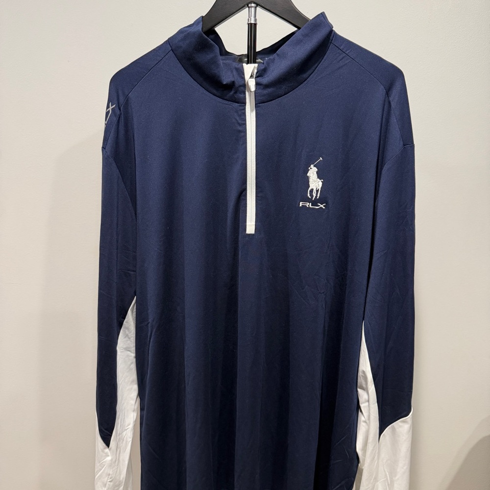 NWT RLX Ralph Lauren Golf Concept 1 Quarter Zip Pullover Navy 3XL CBS Sports